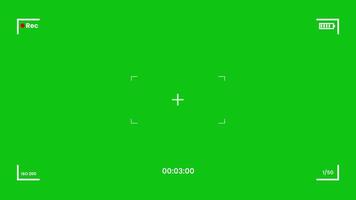 Camera Frame Viewfinder Overlay and Timer on Background. video