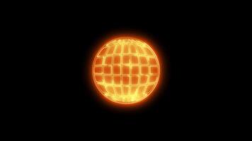 Global Glowing neon internet or web icon. Abstract symbol icon video