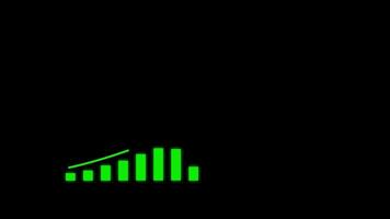 Simple Green Light Element on Black Background for Visual Effects video