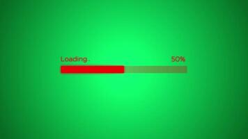 Loading Bar Animation with Green Background Progress Indicator at 16 Percent video