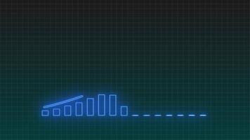 Retro Game Style Animation with Neon Line and Grid Background video