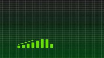 Retro Green Grid Background with Simple Animation of a Blinking Pixel video