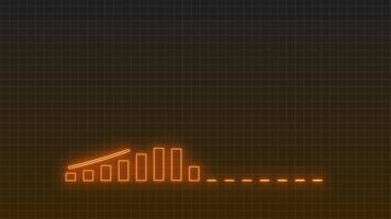 Neon Grid Background with Animated Line and Circle Element video