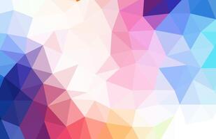 Geometric triangle mosaic gradient background in rainbow colors for professional web templates and wallpaper art vector