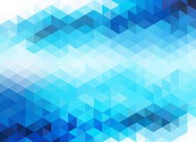 Blue Triangle Grid Mosaic Background, Creative Design Templates. vector