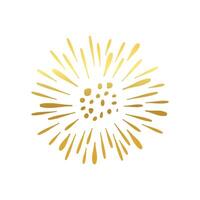 Golden Burst Abstract Sun Rays Design Element Illustration vector