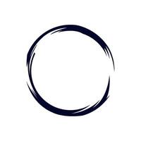 Abstract Circular Brush Stroke Graphic Design Element vector