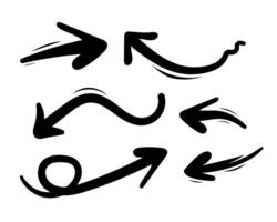 Handdrawn Arrow Icons Directions, Movement, and Navigation Symbols vector