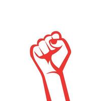 Red Fist Power Symbol Revolution, Protest, Strength, Unity, Rebellion vector