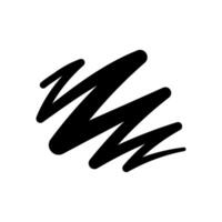 Abstract Black Zigzag Lines Graphic Design Element vector