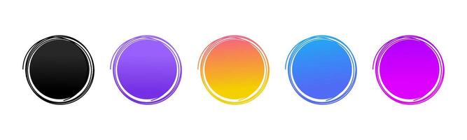 Colorful Gradient Circles Abstract Oval Design Elements vector