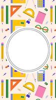 Vertical Back to School background with copy space for text. illustration for educational banners, school ads and learning designs vector