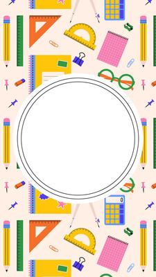 Vertical Back to School background with copy space for text. illustration for educational banners, school ads and learning designs