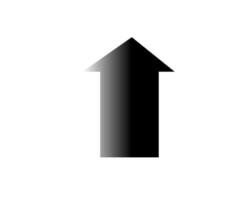 an arrow pointing up on a white background vector
