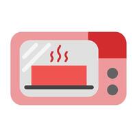 Microwave oven icon in flat style vector