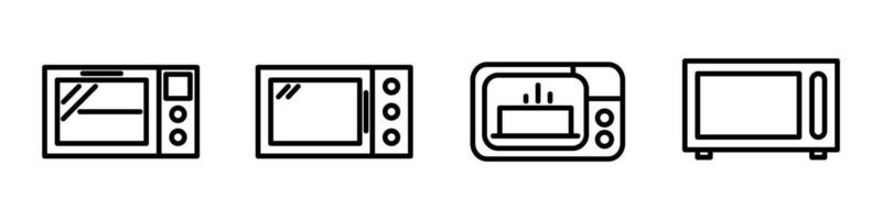 A set of four different types of ovens vector
