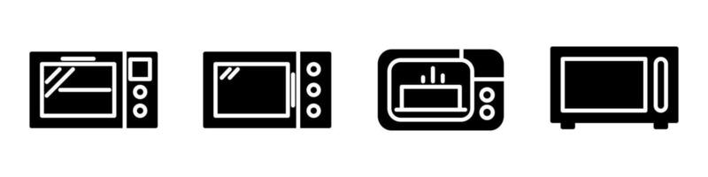 Four different types of ovens on a white background vector