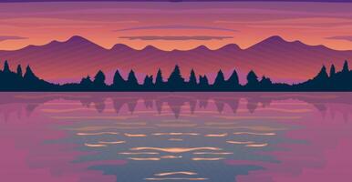 Gradient Mountain Background vector