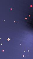 Scattered pastel cubes on a dark blue background. Suitable for digital designs, social media graphics, and abstract backgrounds. video