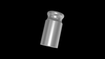 Calibration Weight Rotating on a Transparent Background. Seamless Loop. 4K video