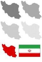 Iran dotted map with national flag illustration. Persia dotted map with national flag flat design vector