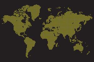 Visualize geographical continent with dotted world map design on accurate cartography representation vector