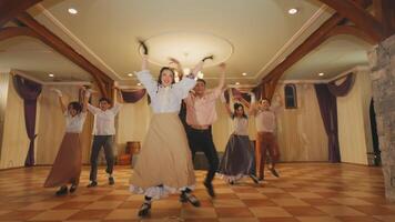 Energetic Dance Performance in Elegant Hall video