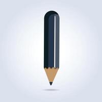 Lead pencils in grey color with a sharp tip vector