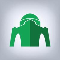 Mazar e Quaid architecture art in green color background vector