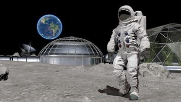 3d rendering Astronaut dancing noonwalk. video