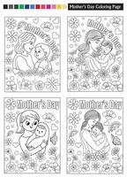 mother's day color pages vector