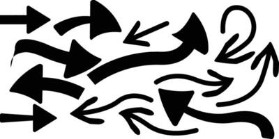Collection of Hand-Drawn Arrows Graphics for Design Projects vector