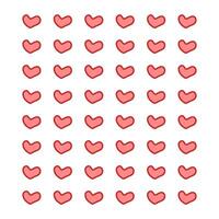 Red love heart pattern background vector