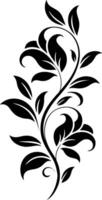 Minimalist Floral Silhouette Design with Abstract Elements vector