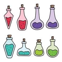potion set design rpg game vector