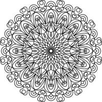 Symmetric Floral Mandala Pattern for Wellness, Art Projects, and Decorative Design vector