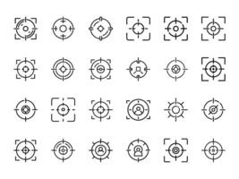 focus and target achievement icon design line art illustration vector
