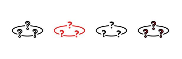 Creative symbols with question marks in various colors for design concepts and ideas vector