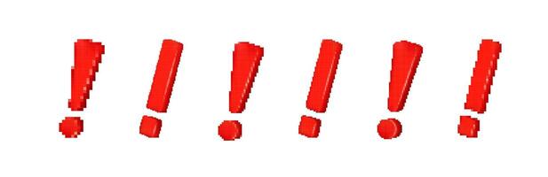 Multiple red exclamation marks in graphic design element with bright bold visual impact vector