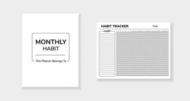 Monthly habit tracking template for effective routine and progress monitoring vector