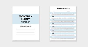 Monthly habit tracker template for effective goal setting and progress monitoring vector