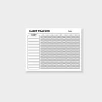 Minimalistic habit tracker form template with clear circular tracking boxes for daily progress vector