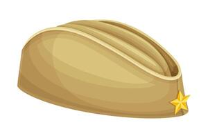 Retro military garrison cap illustration on white background vector