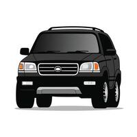 black suv front view vector