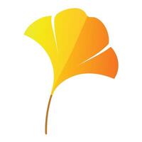 ginkgo leaf gradient icon vector