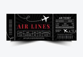Realistic ticket template isolated on bLACK AND WHITE background. Simple ticket design, Ticket illustration vector