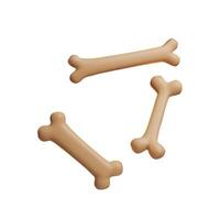 3d bones set. Three-dimensional anatomy symbol. Dog, pet, puppy realistic toy. Halloween illustration - human skeleton. White biological material for medicine. Rendering calcium structure vector