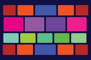 Abstract background with squares , Wavy Crayon Text Boxes with Grain Texture on black background, regular wavy rectangles and squares with a grainy crayon texture. vector
