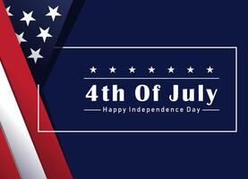4th of July Independence Day Border with American Flag Elements vector