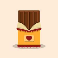 Dark Chocolate with Flat design style vector